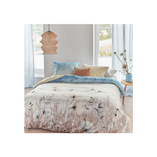 Isabelle Cotton Sateen Light Blue Quilt Cover Sets – Queen