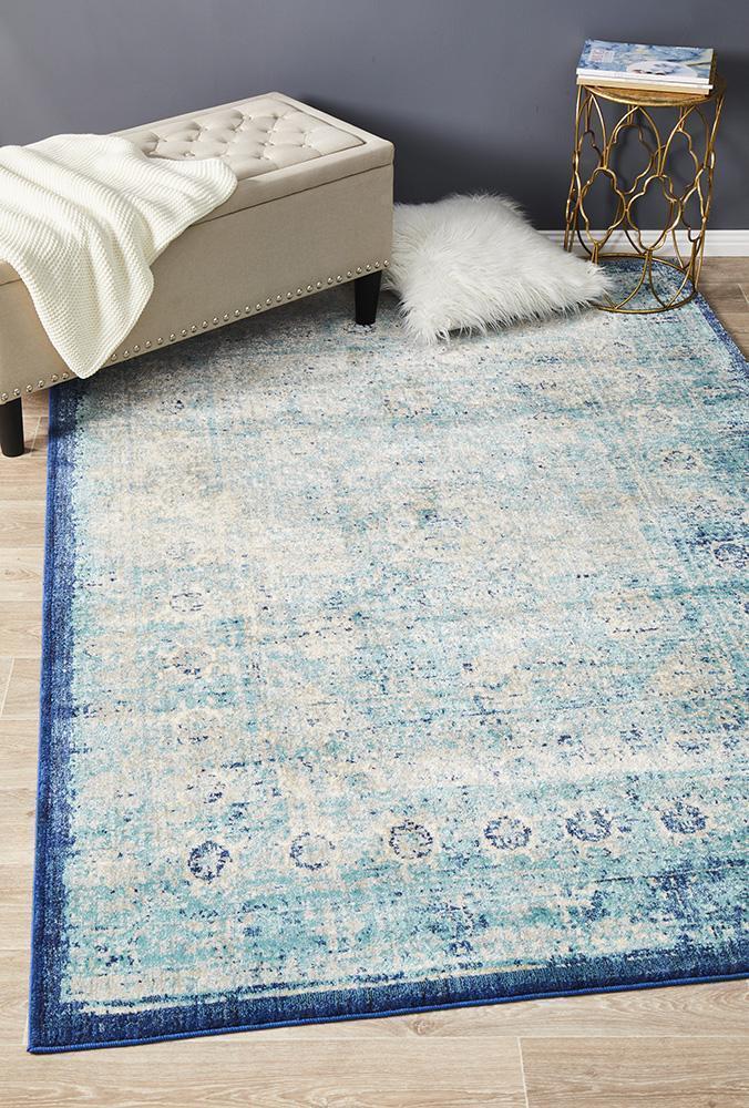 Aria Blue Modern Rug Rugs