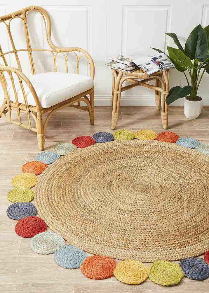 Kensington Multi Modern Rug (Round) Rugs