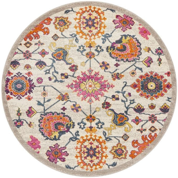 Sonnet Multi Modern Rug (Round) Rugs