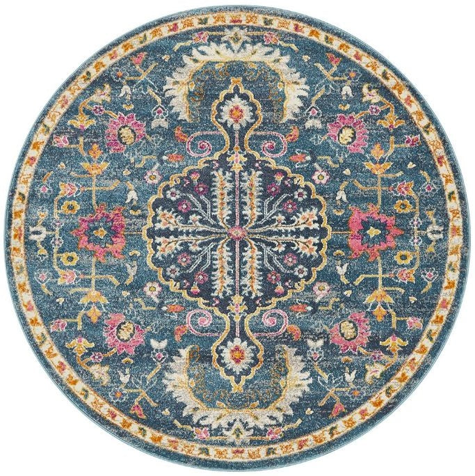 Porter Navy Modern Rug (Round) Rugs