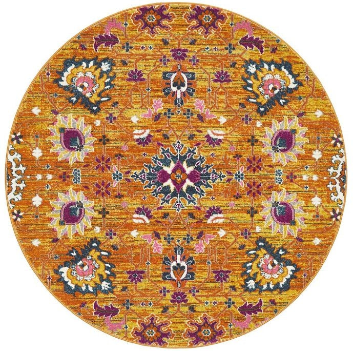 Clement Rust Modern Rug (Round) Rugs
