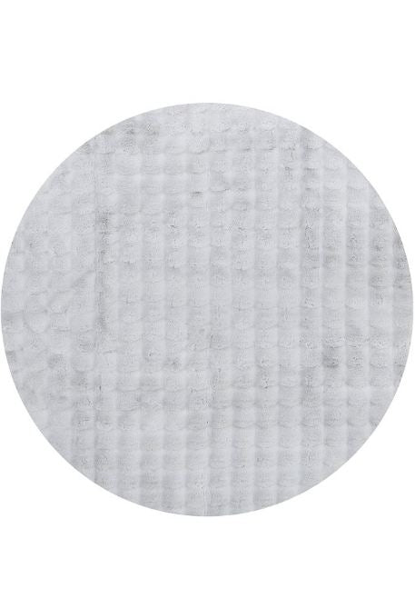 Ember Silver Modern Rug (Round) Rugs