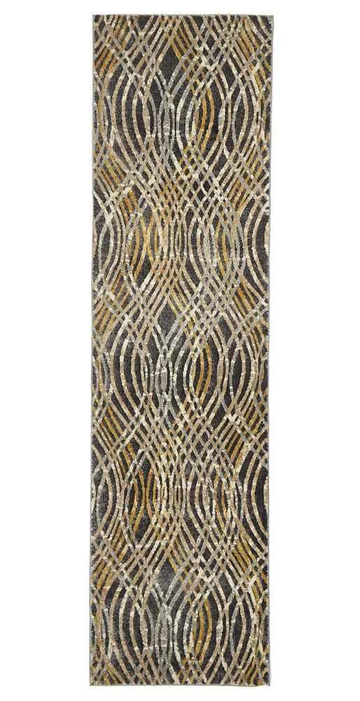 Verona Charcoal Modern Rug (Runner) Rugs
