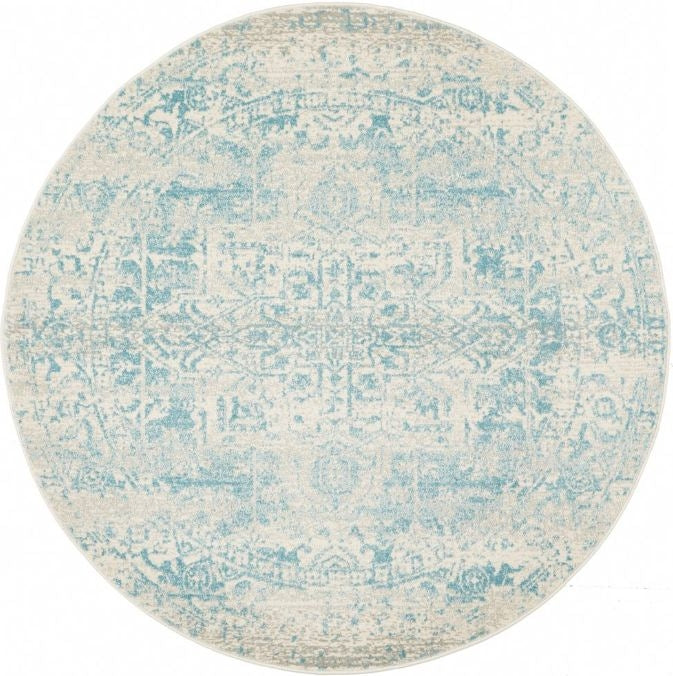 Lyra White Modern Rug (Round) Rugs