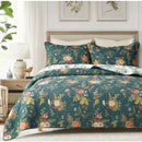 Winter Garden 100% Cotton Quilted 3 pcs Bedspread Coverlet Set – Queen