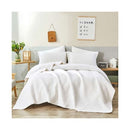 Diamond White 100% Cotton Quilted 3 pcs Bedspread Coverlet Set – Queen