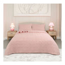 Crystal Rose 100% Cotton Quilted 2 pcs Bedspread Coverlet Set – King Single