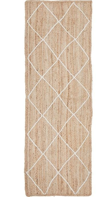 Atlas White Textured Rug (Runner) Rugs