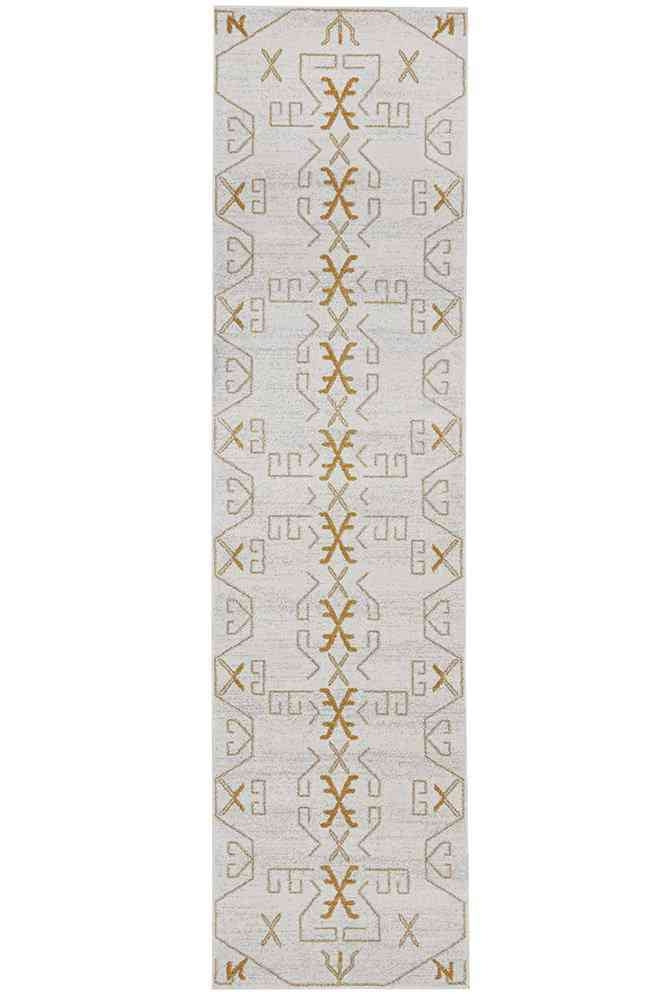 Rowan Gold Modern Rug (Runner) Rugs