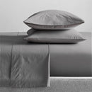 Atlas 300 Thread Count 100 % Organic Cotton Steel Grey Sheet Sets – Queen
