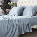 Bamboo Cotton 500 TC Mid Blue Sheet Set Split – King