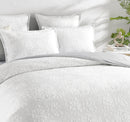 Chloe Jersey Jacquard Ivory Quilt Cover Set – King