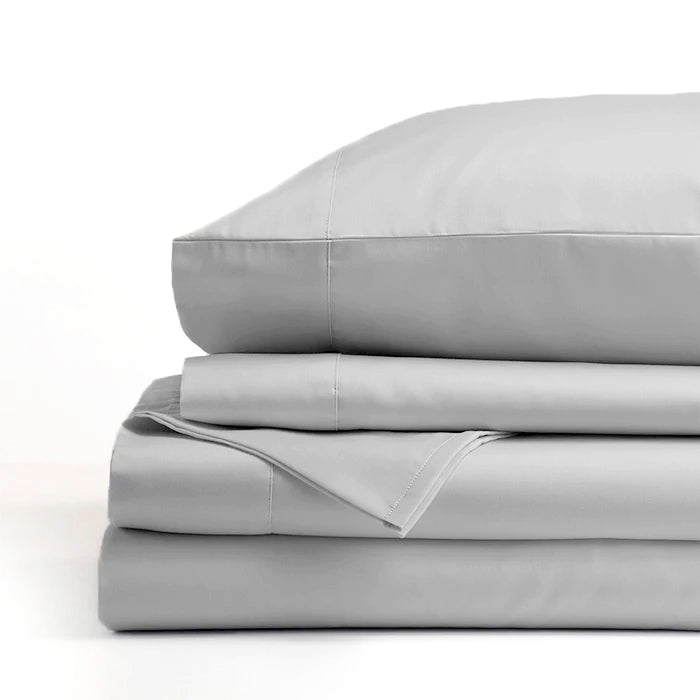 Arlo 1500 Thread Count Cotton Blend Sheet Set – Silver – Queen