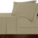 Strada Embroidered 1000 TC Egyptian Cotton Taupe Deep Sheet sets – Queen