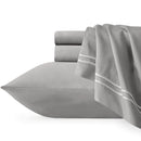 Strada Embroidered 1000 TC Egyptian Cotton Silver White Quilt Cover Sets – Queen