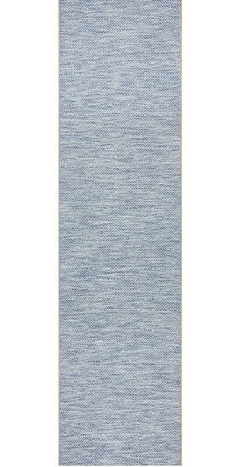 Monaco Blue Flatweave Rug (Runner) Rugs
