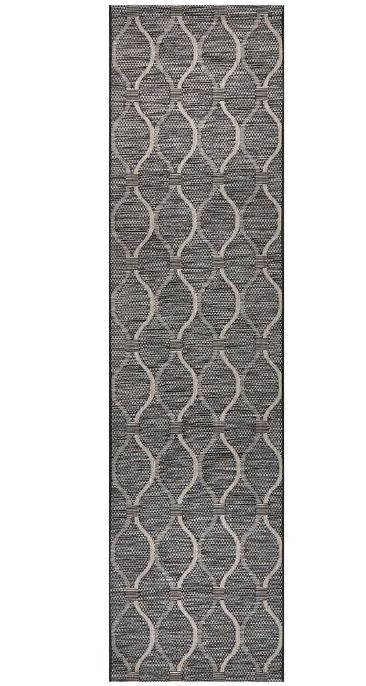 Rumi Black Flatweave Rug (Runner) Rugs