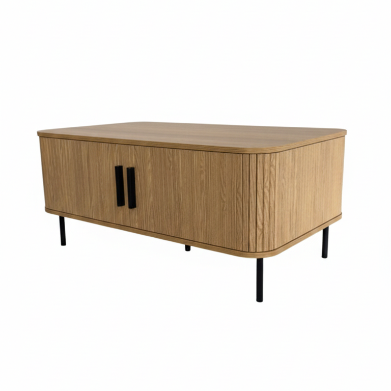 Ardelle Fluted Coffee Table – Oak