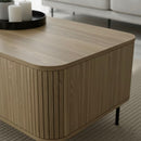 Ardelle Fluted Coffee Table – Oak