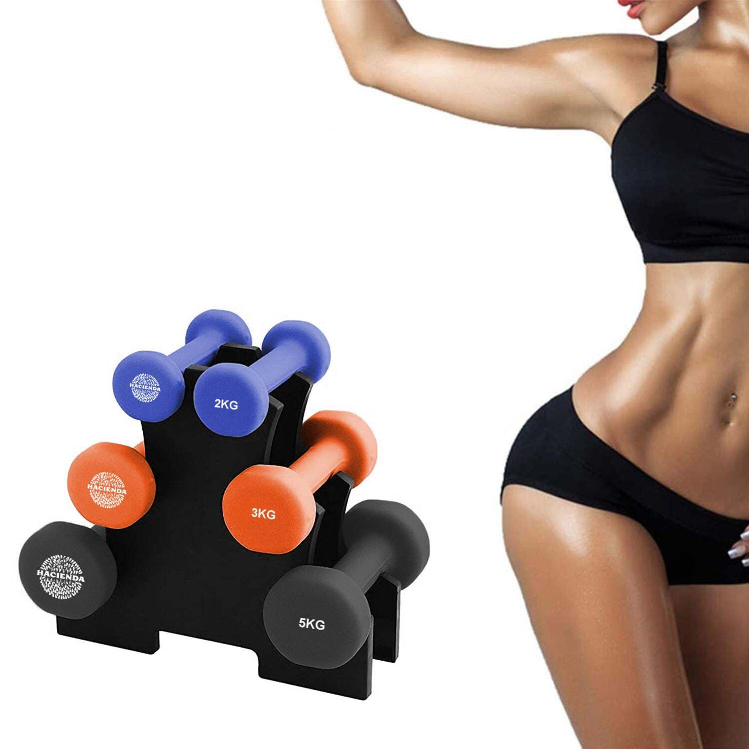Nova Weighted Dumbbell Set – Multi – 20kg