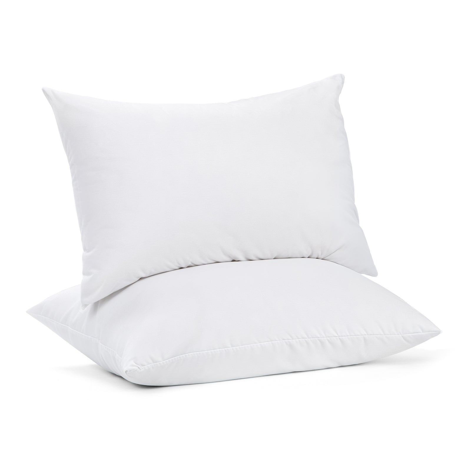 Nova 100 Percent Cotton Pillow Cover with 800g Poly Fill, Hypoallergenic, Antibacterial, and Cooling Technology 2 PK