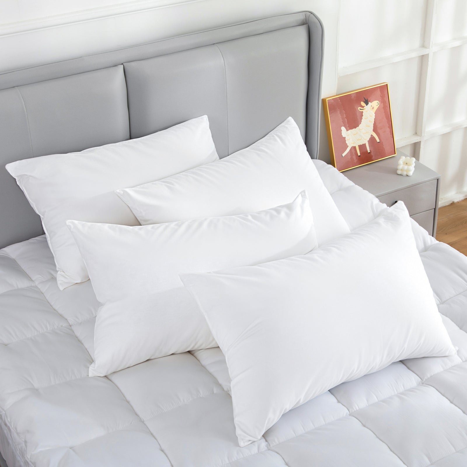 Linden Cotton Pillows with Cooling Technology – Set of 4
