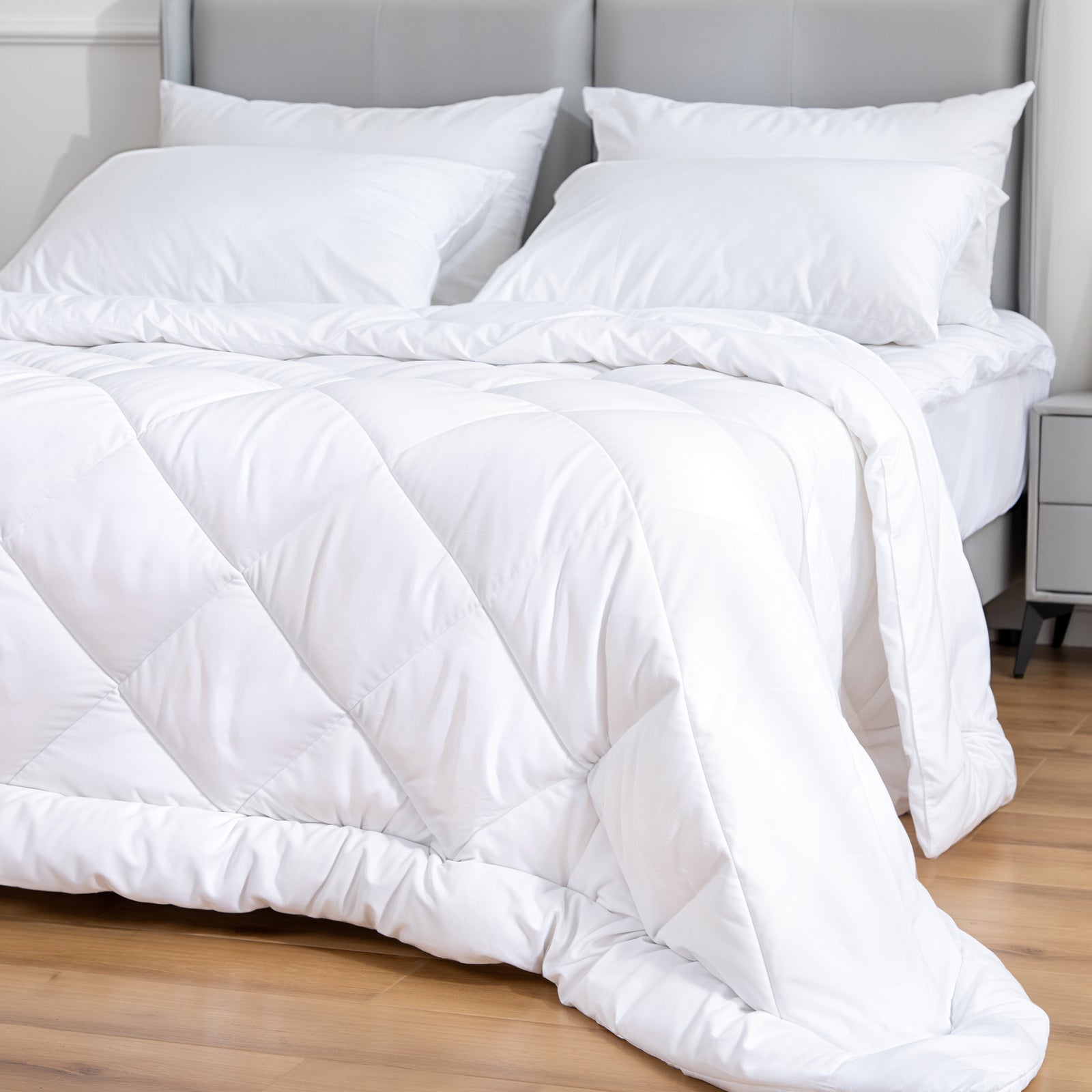 Bambra Microfiber Bamboo Blend Quilt – White – King
