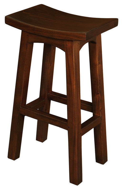 Tokyo Solid Mahogany Timber Bar Stool – Mahogany – 77cm