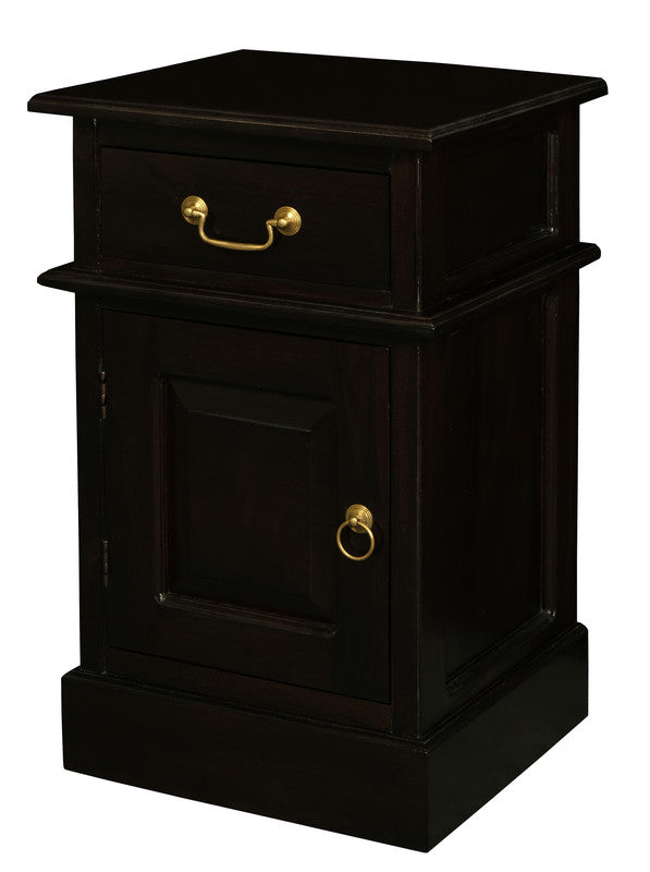 Aldrich Solid Wood Bedside Table – Brown – 40 cm