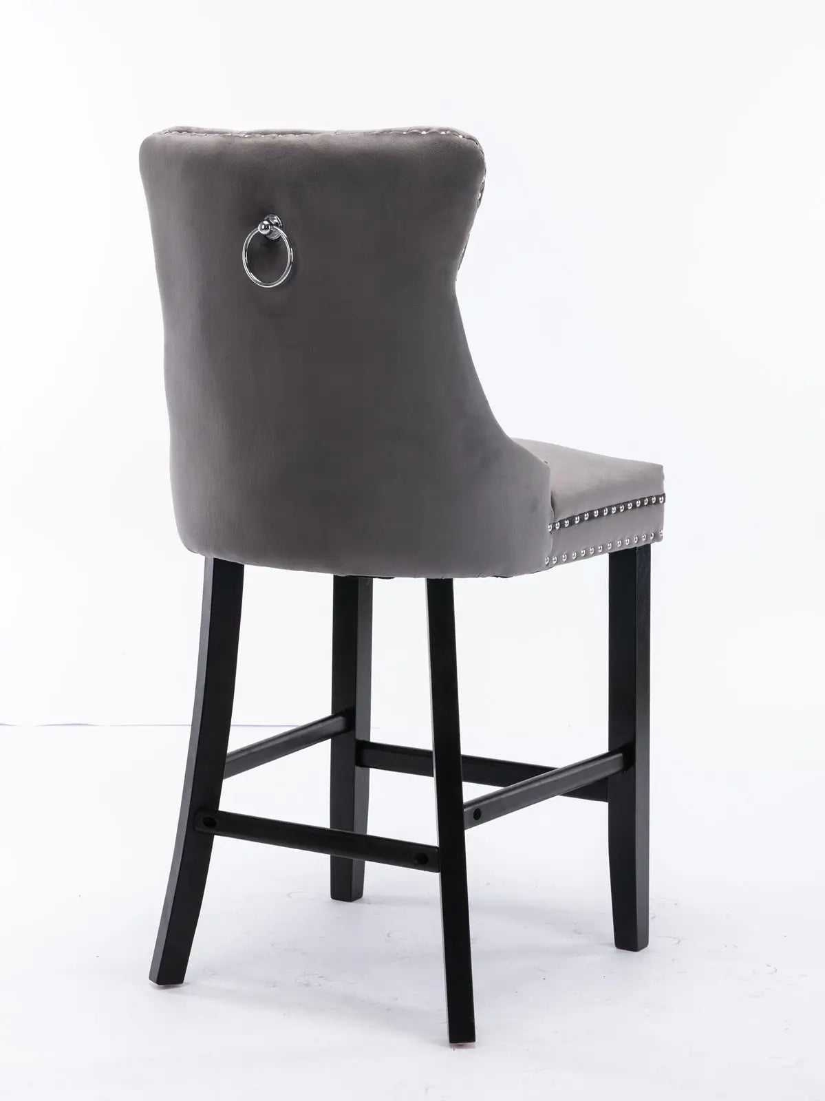 Haven Velvet Bar Stools – Grey – Set of 2