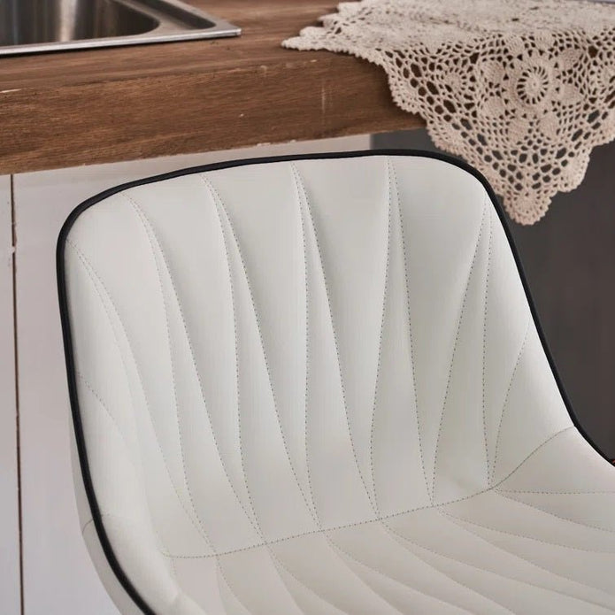 Serenita Swivel Bar Stools – White – Set of 2
