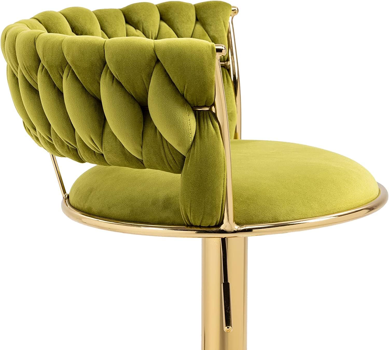 Nova Velvet Bar Stools – Green – Set of 2