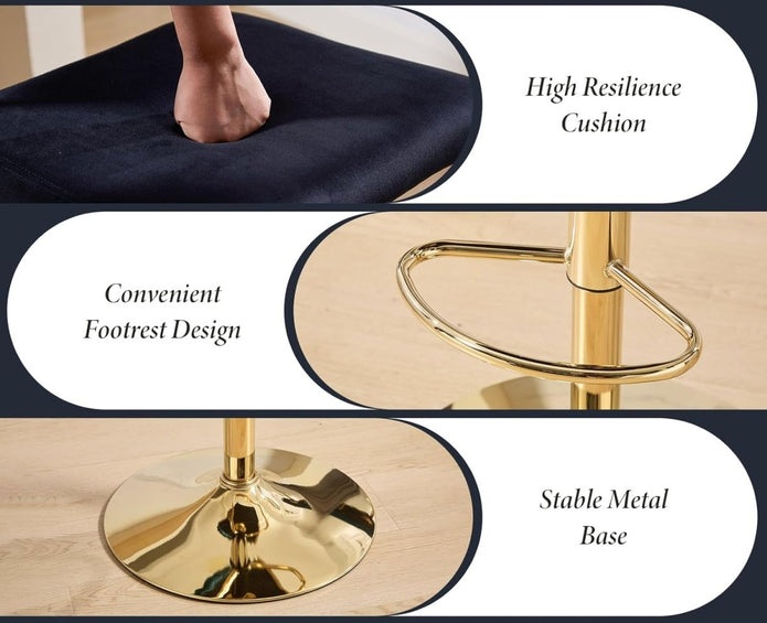 Haven Braided Back Bar Stools – Black – Set of 2