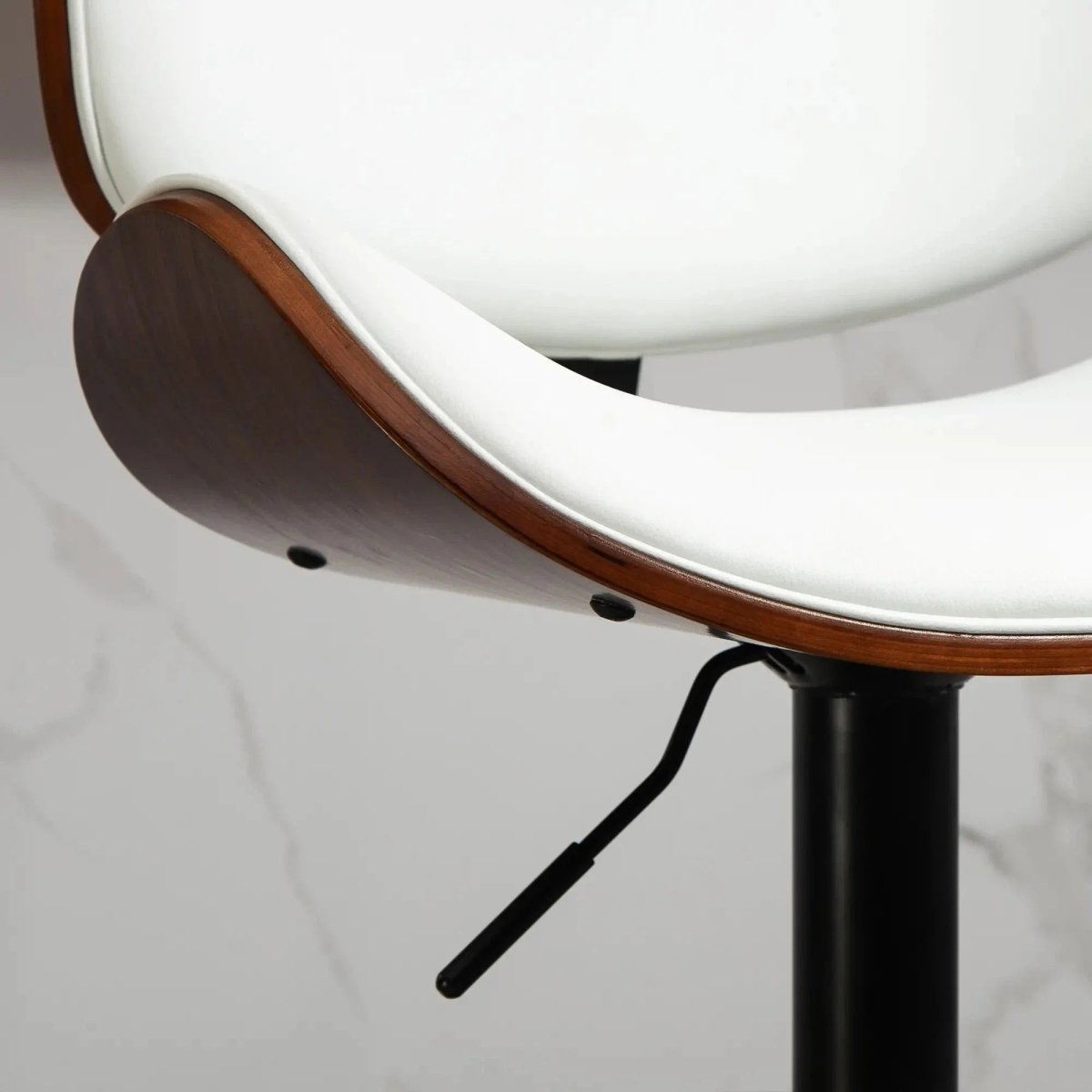 Alderon Swivel Bar Stool – White – Single