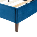 Vienna Velvet Bed Frame – Blue – Double