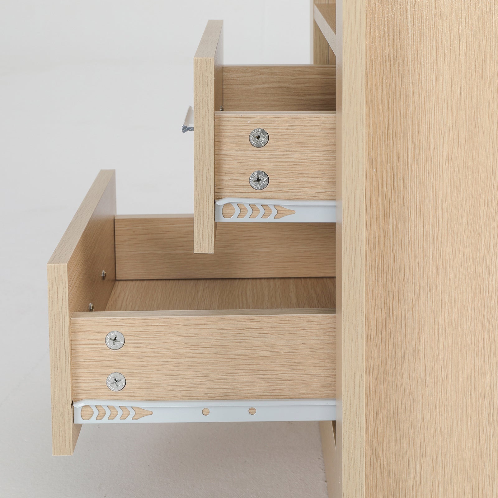 Zuri Bedside Table – Oak – 2 Drawer