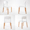 4 x Retro Stackable Dining Chairs – White