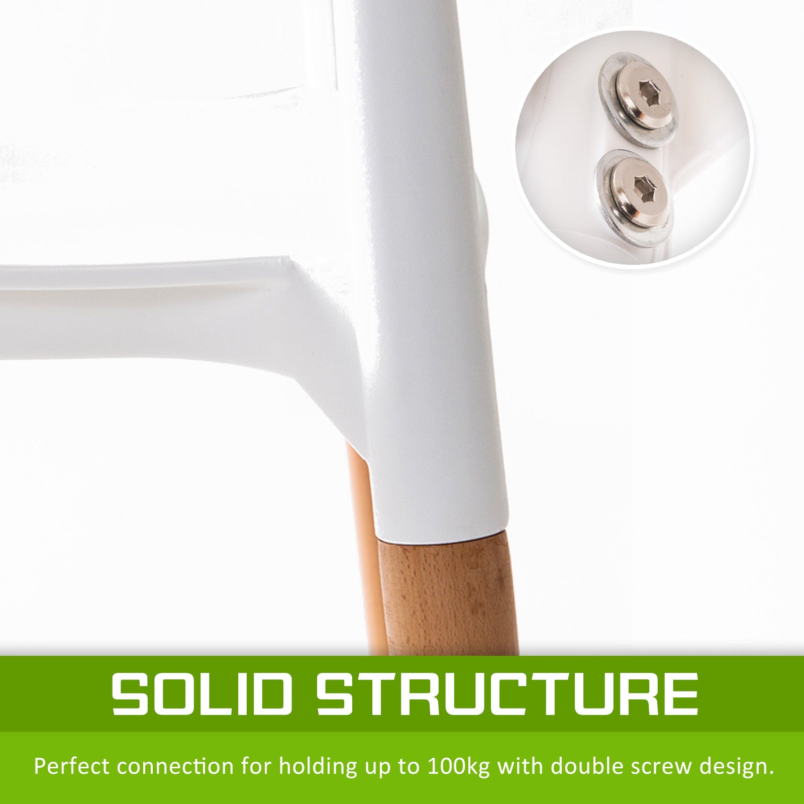 Belloch Retro Stackable Dining Chairs – White – Set of 4
