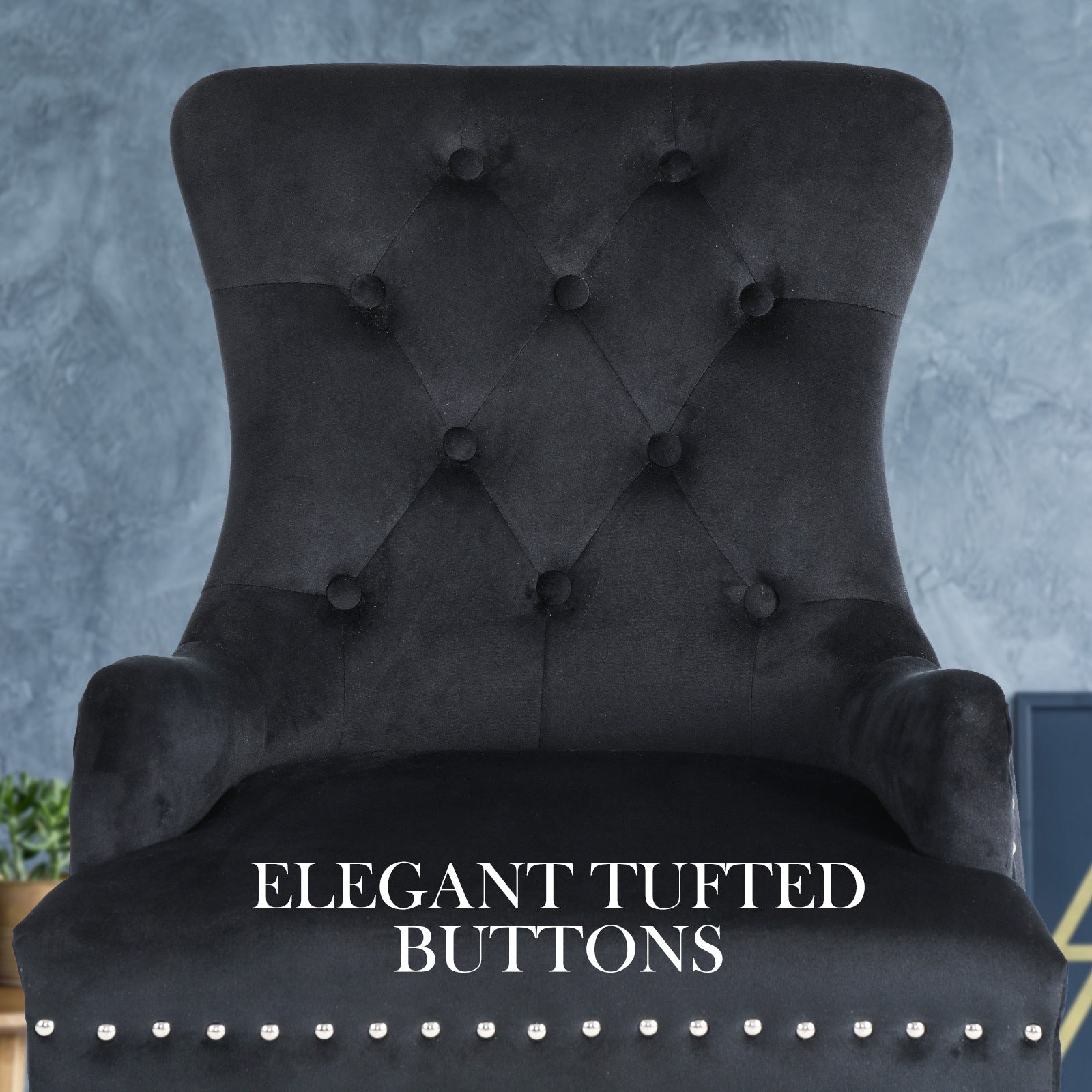 Lisse French Provincial Dining Chairs – Black – Set of 4