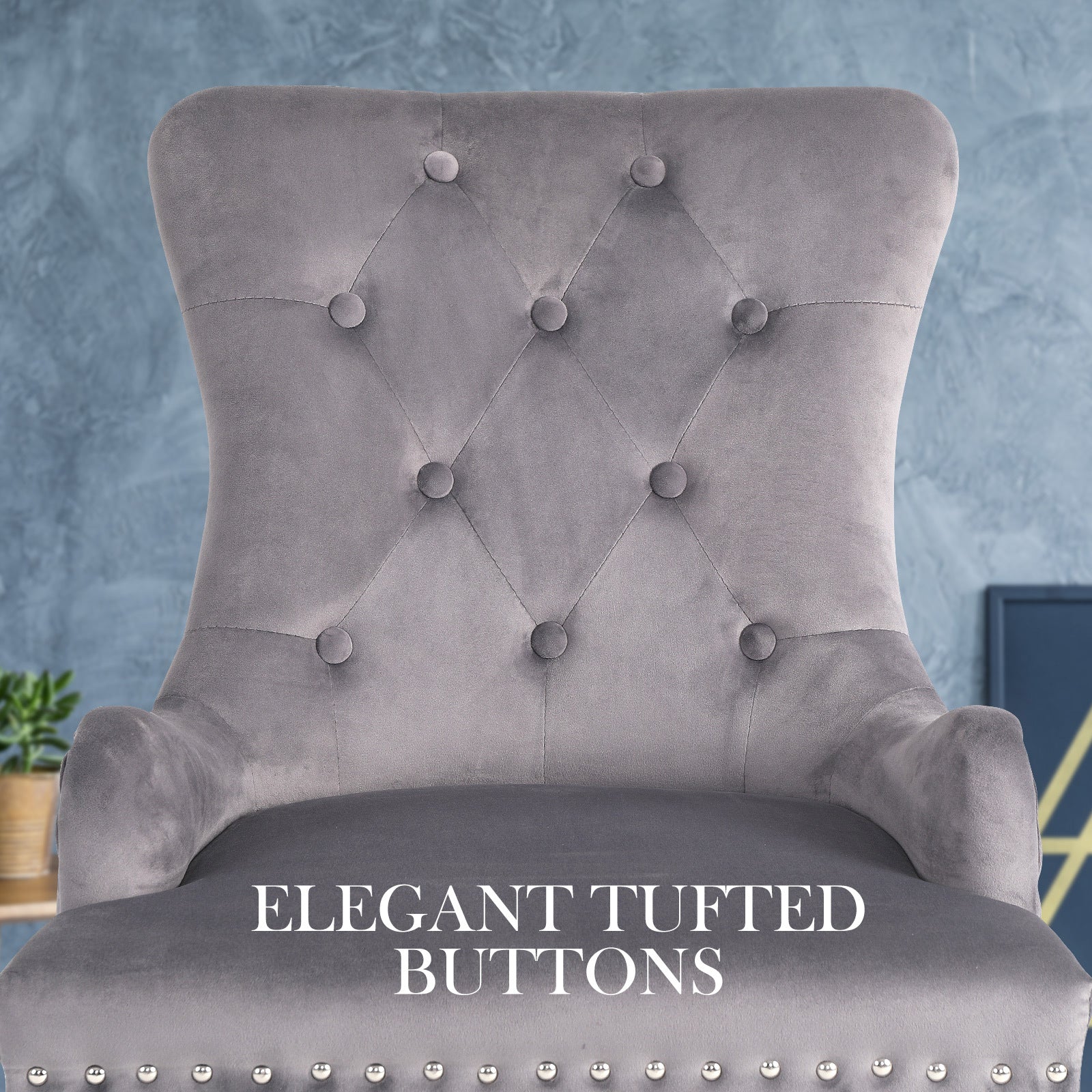 Rowan French Provincial Dining Chairs – Grey – Set of 2