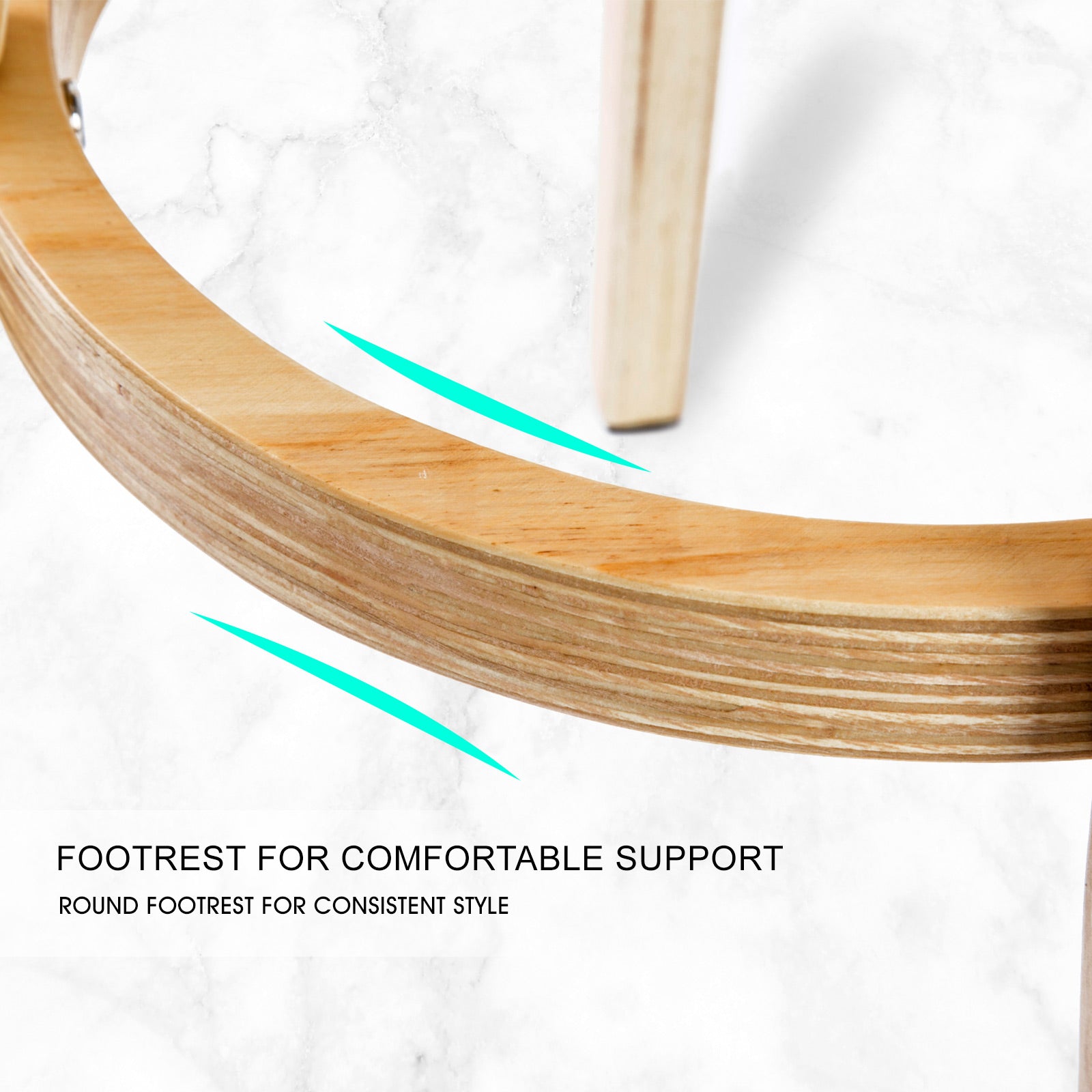 Leila Fabric Bar Stools – Grey – Set of 2