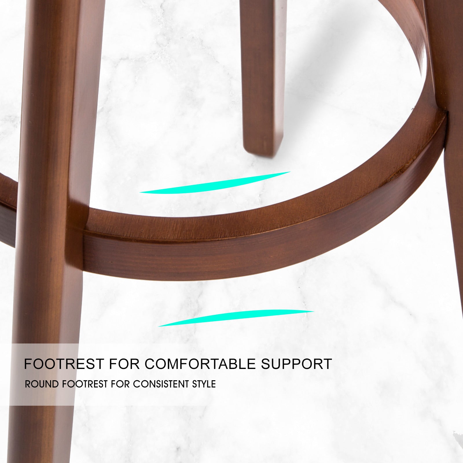 Marston Leather Bar Stools – Brown – Set of 2