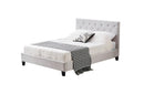 Winston Light Grey Velvet Tufted Bed – Double