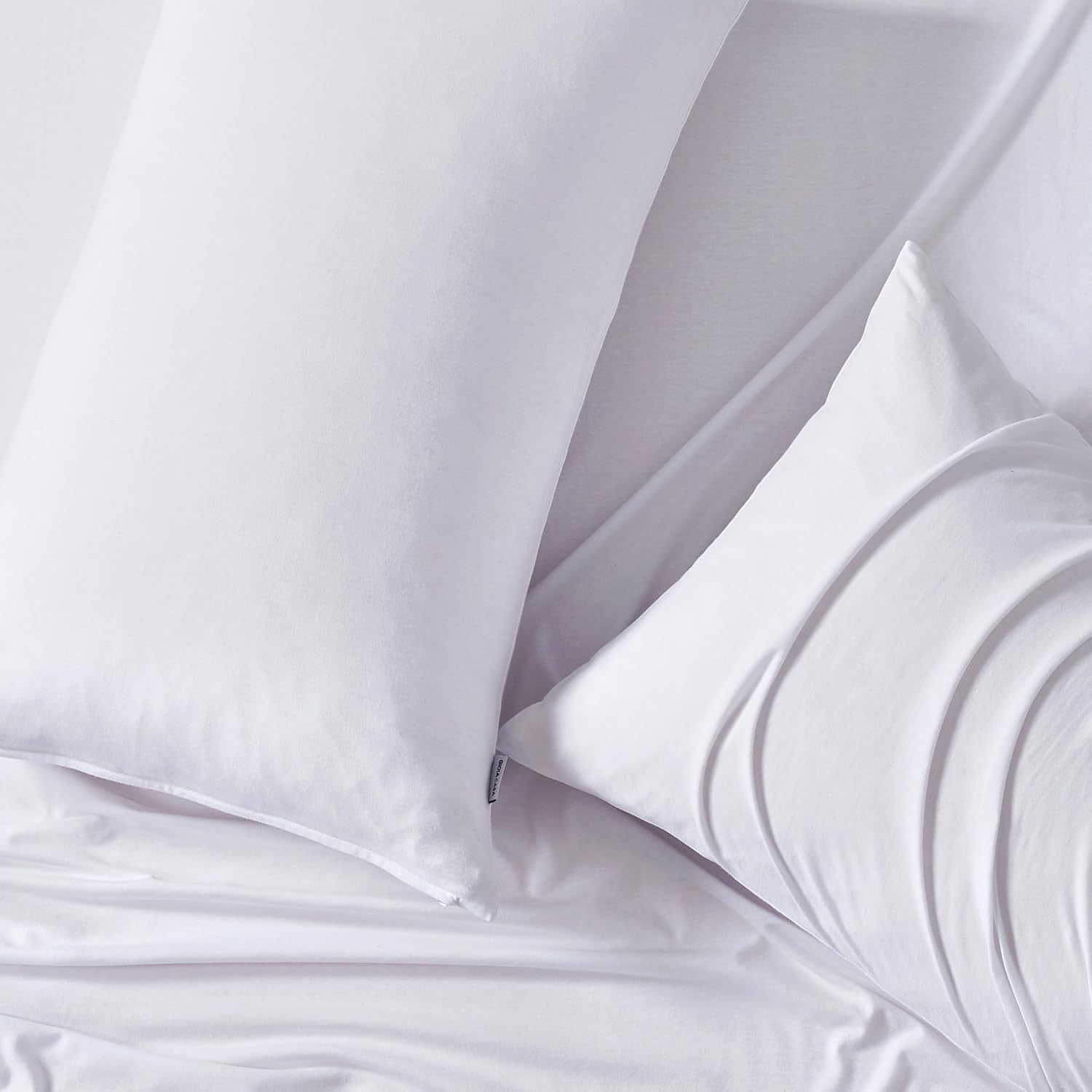 Callan Jersey Cotton Quilt Cover Set – White – Queen