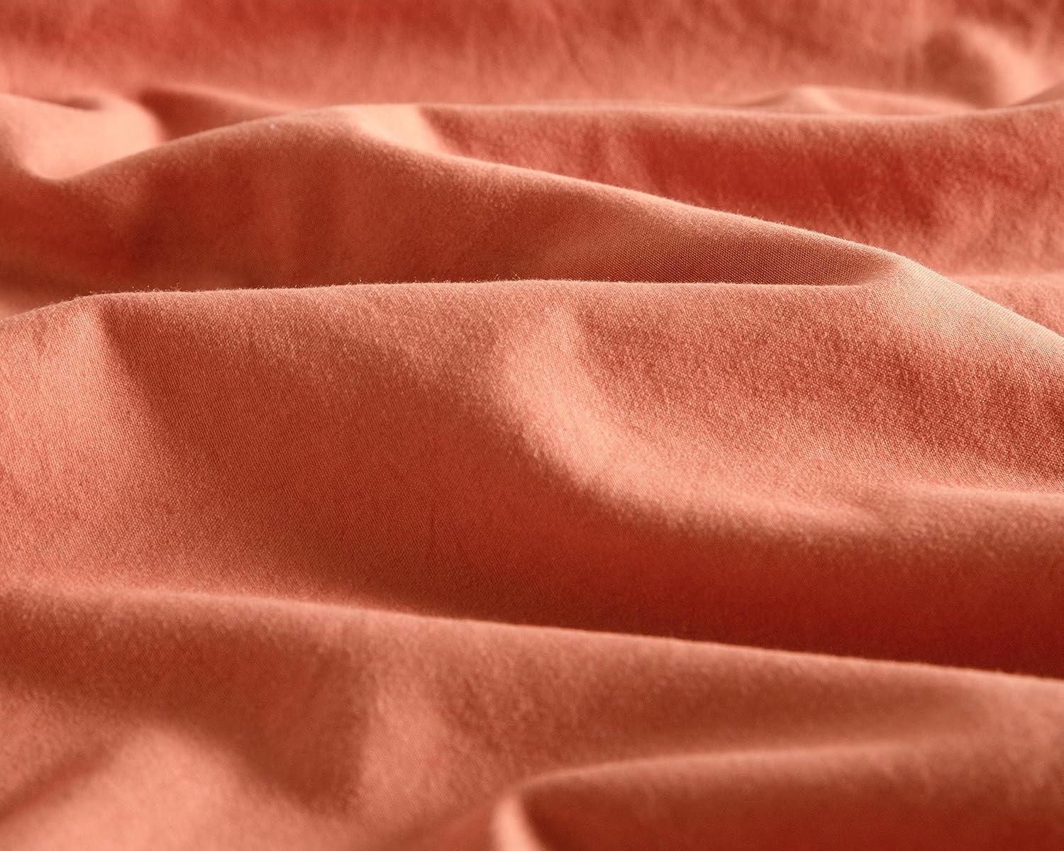 Vintage Washed Microfibre Pillowcase King Set – Terracotta