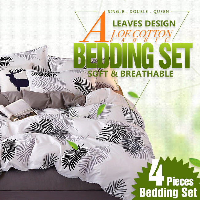 Miralto Palm Leaves Quilt Cover Set – Green – King