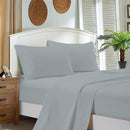 Rowan 1000TC Bed Soft Flat & Fitted Sheet Set Silver – King