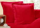 Cove 1000TC Premium Ultra Soft European Pillowcases 2 - Pack Red
