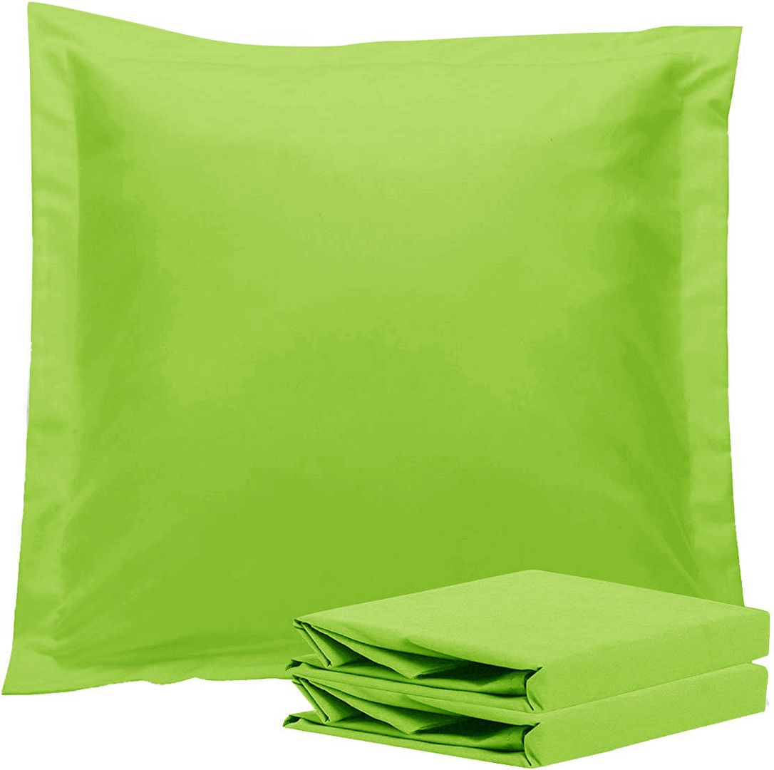 Valentina European Pillowcases – Green – Set of 2